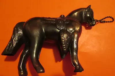 Vintage Metal Horse Statue Sculpture Figurine Saddle Bronze Copper Colored USA • $14