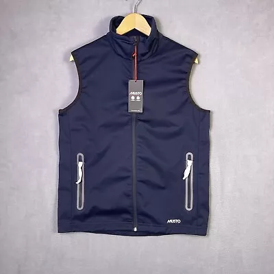 Musto Gilet Vest Men’s Medium Navy Essential Softshell Water Resistant Stretch • $79.99