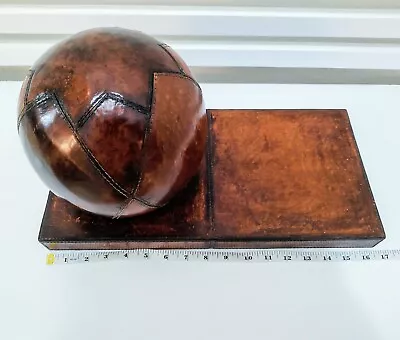 Vintage Leather Medicine Ball Rare Star Pattern W/ Leather Pad 6.5 Lbs #008 • $85