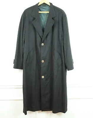 MOTH FLAW Vintage 80s Regent Overcoat Wool Alpaca Blend 46 West Germany Grey • $73.50