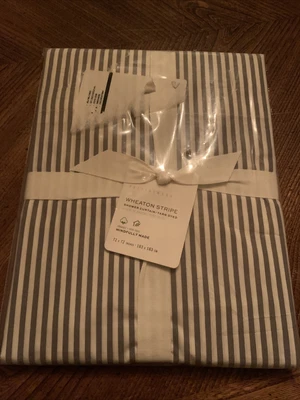 $49.99 • Buy Pottery Barn Wheaton Striped Organic Shower Curtain, 72 X 72  NWT Classic Beauty