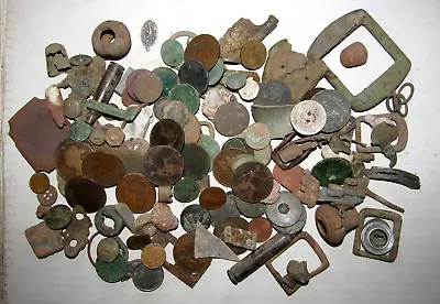 Metal Detecting Finds Plus Coins - Mix Coins/ Artefacts / Buttons From 1600's + • £5.50