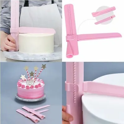 Cake Leveler Adjustable Cake Scraper Lcing Smoother Cake Kitchen Too XK • £5.54