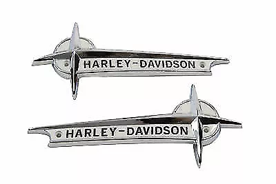 $117.60 • Buy OE Emblem Set With Black Lettering For Harley Davidson By V-Twin