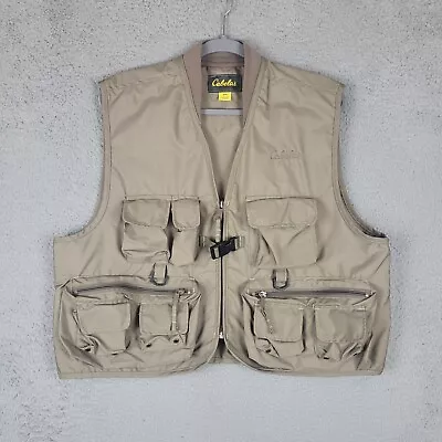 Cabelas Vest Mens Medium Fishing Hunting Hiking Utility Zip Gorpcore Outdoor • $12.24