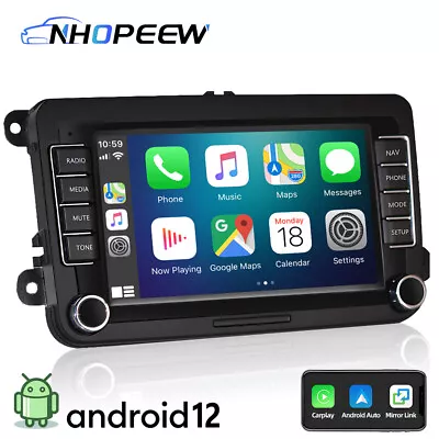 $85.99 • Buy For VW Golf MK5 6 Jetta Apple Carplay Android 12 Car Stereo Radio GPS NAVI HiFi