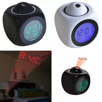 USB LCD Digital Clock Alarm Clock Projection Clock Radio Clock Radio Alarm Clock • £9.56