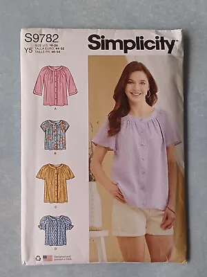 SIMPLICITY S9782 Sewing Pattern * Sizes 18-26 *  Blouse Top Shirt  Womans Ladies • £6.90