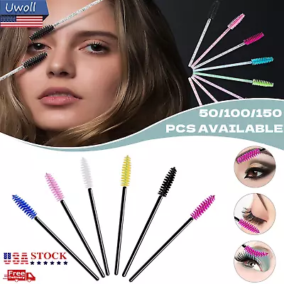 Disposable Eyelash Brush Mascara Wands Applicator Eyebrow Brush Makeup Tool US • $6.25