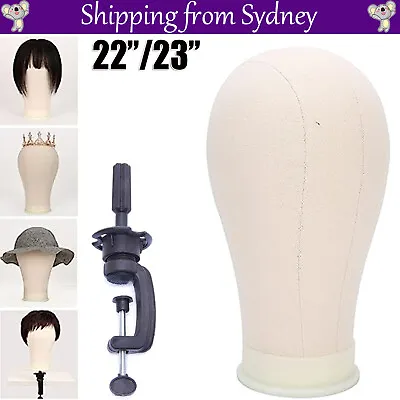 22/23  Canvas Head Mannequin Head With Stand Making Hats Holder For Wig Making   • $19.98