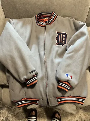 Mitchell Ness Detroit Tigers Wool And Satin Reversible Jacket Size 3XL 56 • $400