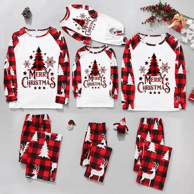 Christmas Tree PJs Set Family Matching Sleepwear Xmas Boy Girl Pyjamas PJs New • £9.57