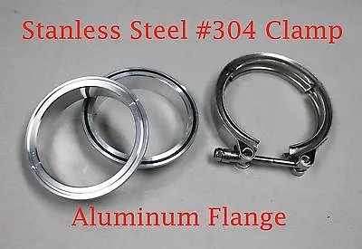 $36 • Buy 2.75  Clamp Aluminum Flanges V-Band Vband Turbo Intercooler Piping Kit W/ O-ring
