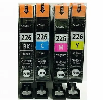 4 Pack OEM Canon CLI-226 Genuine Ink Cartridges PIXMA IX6520 MG5120 MG6120 • $33.99