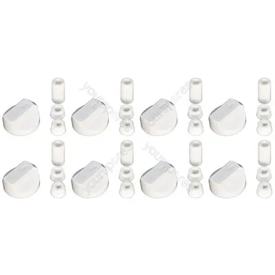 8 X Indesit Cooker/Oven/Grill Control Knob And Adaptors White • £8.99