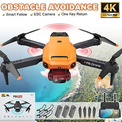 $52.95 • Buy Obstacles Avoidance Drone With 4K GPS HD Camera FPV Foldable RC Quadcopter Bag