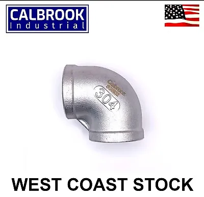 1  FNPT 90 Degree Pipe Elbow 304 Stainless Steel 150 Lbs Class • $11.95