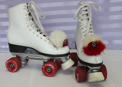 Vintage Roller Skates Ladies Size 7 By Roller Derby Classics W/ Pom Poms • $35