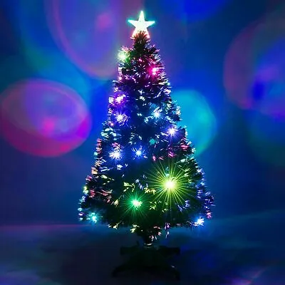 £37.99 • Buy Green Fibre Optic Christmas Tree Multi Colour LED Lights 2ft 3ft 4ft 5ft 6ft 7ft