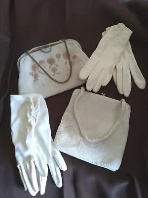 Vintage Beaded Handbags And Gloves. • $12.99