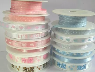 £0.99 • Buy Baby Ribbon - Grosgrain, Satin And Organza Choice Of Colour & Style 