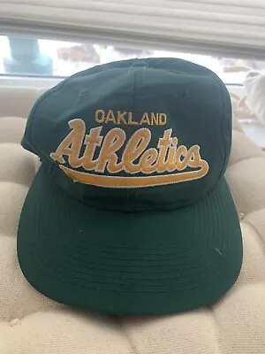 Vintage Oakland Athletics 90s Script Hat Snapback  • $65