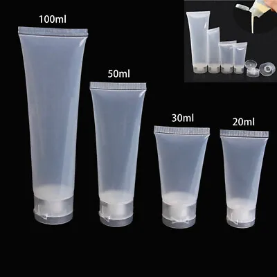 20-100ml Plastic Lotion Bottles Travel Cosmetic Body Hand Shampoo Containers HT • £1.31