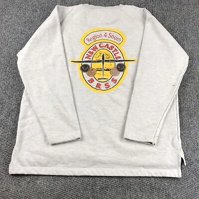 Vintage 90s Y2K Crewneck Sweatshirt XL New Castle BRSS Soaring Society Flying • $22.95