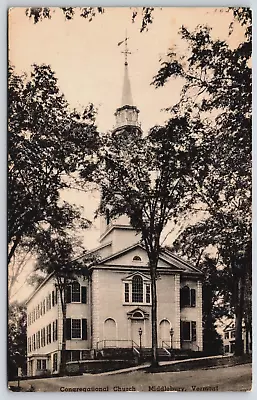 Postcard Congregational Church Middlebury Vermont Unposted • $6.50