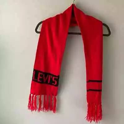 Vintage Levi's Red Knit Scarf • $5