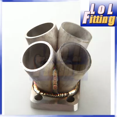  4 Cylinder Turbo Manifold Header Collector T3 T3/T4 Inlet Flange 304 SS • $53.03