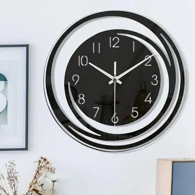 30cm/12inch Round Wall Clock Morden Quartz Digital Clock Home Office Decoration • £11.99