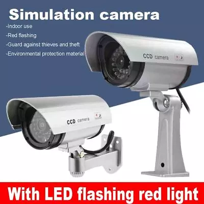 CCTV False Outdoor Camera Fake Dummy Security Waterproof IR LED Light Camera UK • £7.49