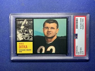 1962 Topps Football #17 Mike Ditka Rookie Card RC Graded Psa 4.5*** Centered** • $400
