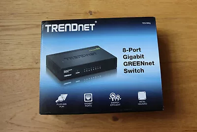 TrendNet 8-Port Gigabit GREENnet Switch TEG-S82g #782 • £0.99