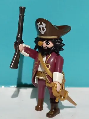 Playmobil Figure Pirate Captain Super 4 Pirates Galeon Ship Corsair Ref 4798 • £5.53