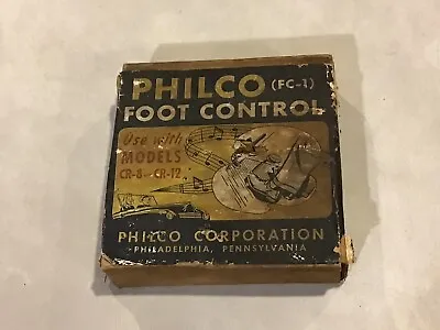 1930s Philco Foot Control Model FC1 For AM Car Radio Chevy Ford Packard Plymouth • $100