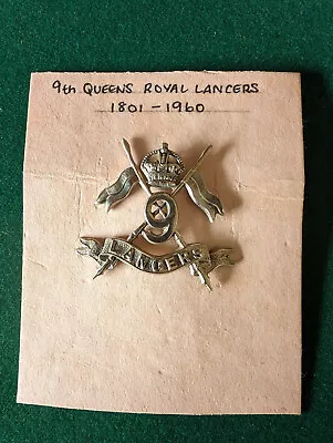 Military Badge 9th (Queen's Royal) Lancers • £8