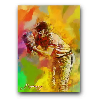 Mark Fidrych #15 Art Card Limited 44/50 Edward Vela Signed (Detroit Tigers) • $8.21