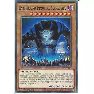 Earthbound Immortal Ccapac Apu LDS3-EN039 1st Edition Common YuGiOh Trading Card • £0.99