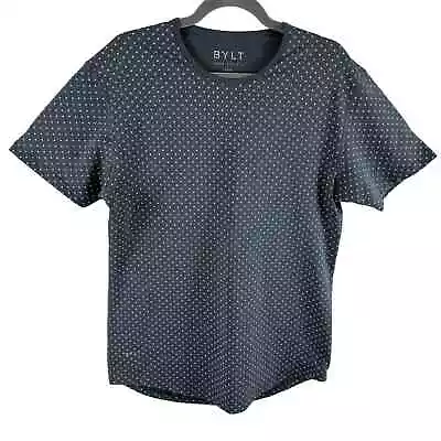 Bylt Basics Gray Polka Dot Print Short Sleeve Crew Neck T-Shirt Size M • $19.99