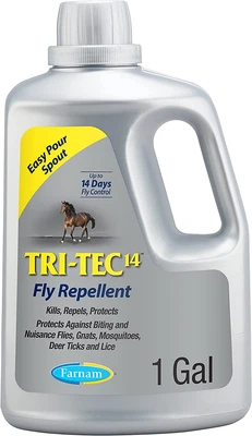 $97.25 • Buy Farnam Tri-Tec 14 Horse Fly Spray, Kills, Repels, Protects, 128 Ounces, Easy ...