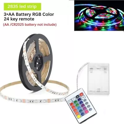 RGB LED Strip Battery Powered 5V 5050 USB Flexible Lights Tape TV Backlight  • $4.64