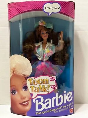 Teen Talk Barbie Doll 1991 Mattel Brunette 5745 Vintage NRFB • $125.99