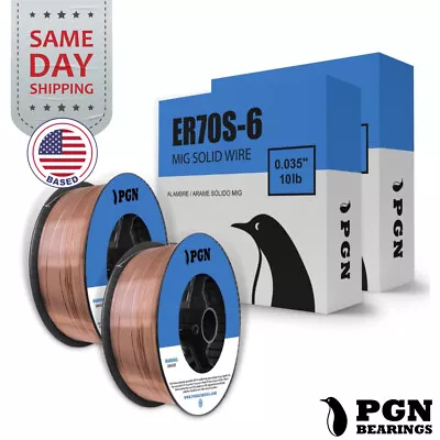 (2 X 10-Lb Spools) ER70S-6 .035  (0.9 Mm) Mild Steel MIG Welding Wire • $48.95