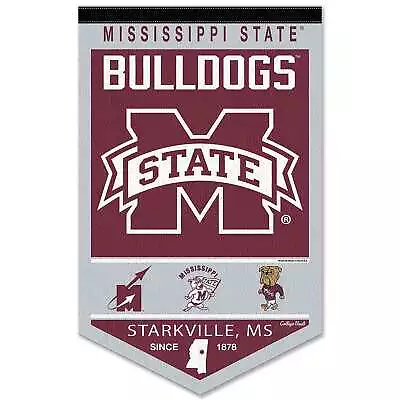 Mississippi State Bulldogs Heritage Logo History Banner Pennant • $19.95