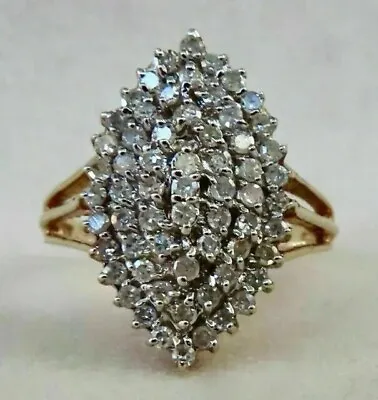 2 Carat Round Cut Genuine Moissanite Bridal Cluster Engagement Ring 925 Silver • $193.19