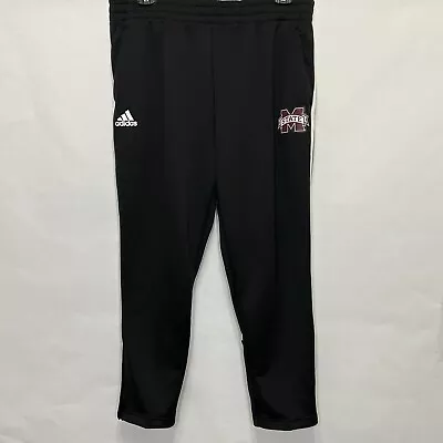 Adidas Aeroready Men Size XL Mississippi State Bulldogs Zip Leg Sweatpant GE2637 • $49.95