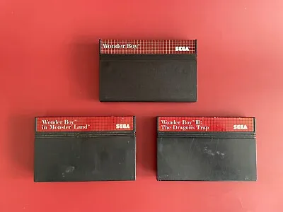 Master System WONDER BOY X3 Carts +III 3 Dragon's Trap +Monster Land REGION FREE • $116.29