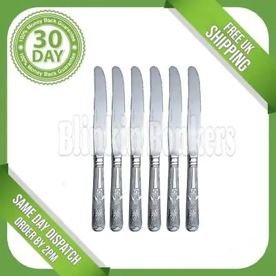 £8.89 • Buy 6 Kings Pattern Dinner Knives Set Of Six Quality Design Catering Grade Cutlery